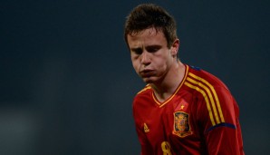 Er teilte sein Schicksal damit mit Saul (Atletico Madrid), hier noch als U19 Spieler Spaniens