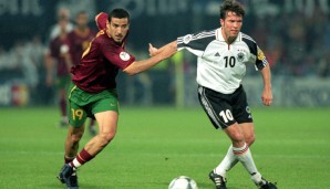Der älteste EM-Spieler: Lothar Matthäus. Bei seinem letzten Spiel 2000 gegen Portugal war Loddar geschmeidige 39 Jahre und 91 Tage alt. Mit 20 Jahren und 6 Tagen weist er auch die längste Zeitspanne zwischen seinem ersten und letzten Einsatz auf