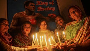 Selbst in der pakistanischen Stadt Multan brennen Kerzen für den früheren Schwergewichts-Champion