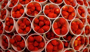Was die Erdbeeren da sollen? 28 Tonnen der roten Früchte und 7.000 Liter Sahne essen die Zuschauer während des zweiwöchigen Turniers. Ein Schälchen mit mindestens zehn Erdbeeren aus der Grafschaft Kent kostet 2,50 Pfund (umgerechnet ca. 3,10 Euro)