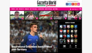 Die "Gazzetta World" sah eine dominante DFB-Elf. Doch für Griezmann reichte es nicht