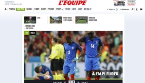 FRANKREICH: Die L'Equipe hält es kurz und schmerzvoll: Die Finalniederlage gegen Portugal sei "Zum Heulen"