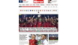 Aber nicht mit dem Mirror! Man könnte zwar sagen, dass eher Ronaldo als die EM im Fokus stehen - aber Portugal ist Portugal, oder?