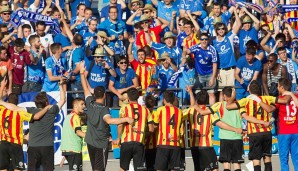 Hier feiert Lleida Esporte den Einzug ins Playoff-Finale der zweiten spanischen Liga 2016. Wo ist da der Rekord? Nun, dem Vorgänger-Verein UE Lleida "gelang" es 1950/1951, satte 134 Gegentore zu kassieren