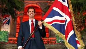 England, Schottland, Wales und Nordirland vertrauen ihre britische Flagge einem Tennis-Ass an: Andy Murray holte ebenfalls Gold bei den vergangenen Spielen in London