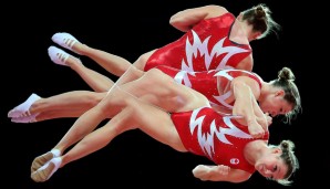 Rosannagh MacLennan darf Kanadas Fahne tragen. Sie gewann in London 2012 - raten, bitte! Genau: Gold