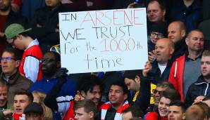 Im März 2014 saß Wenger zum 1000. Mal als Arsenal-Trainer auf der Bank. Viel schlechter hätte das Jubiläum allerdings nicht laufen können.