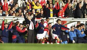 Und siehe da: Am 3. Mai 1998 feierte der Franzose mit der englischen Meisterschaft seinen ersten Titel als Gunners-Manager.