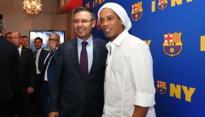 Der Präsident der Katalanen und eine der ganz großen Legenden der Klub-Historie: Ronaldinho