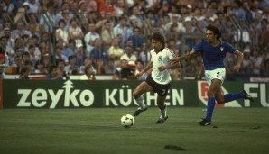 Auch im WM-Finale 1982 kann sich Breitner in die Torschützenliste eintragen