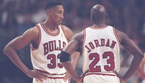 Die Nummern #23 und #33 von Michael Jordan und Scottie Pippen hängen inzwischen unter dem Hallendach und werden nicht mehr vergeben
