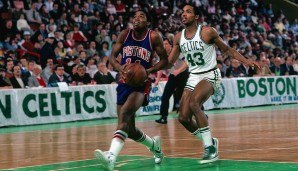 Platz 8: Isiah Thomas (88/89) - Hinter dem langjährigen Point Guard der Pistons steht auch die 95. Sein Kämpferherz hat sicher ein paar Prozent davon ausgemacht