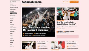 Ungewohntes Bild: In der italienischen "Gazzetta dello Sport" sieht man außnahmsweise nichts von Ferrari, sondern nur von Rosbergs Triumph