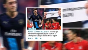 Die Sun zeigt einen frustrierten Mesut Özil und greift tief in die Wortspielkiste: "Never Gunner believe it"