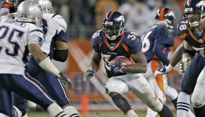Broncos - Patriots 28:20 (Oktober 2005): Auch als nun dreifacher Super-Bowl-Sieger geht New England mal wieder in Denver unter. Tatum Bell kam auf 114 Yards