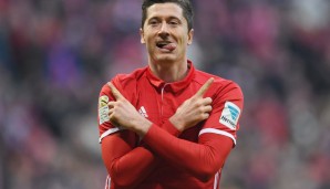 Platz 1: Robert Lewandowski (FC Bayern München) in 80 Spielen