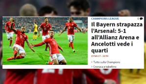 Kleiner Ausflug nach Italien: Die Bayern sind nah dran am Viertelfinale - das bleibt auch tuttosport nicht verborgen