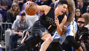 SKILLS CHALLENGE: Devin Booker (Phoenix Suns): Den Skill "Ball in den Korb" beherrscht der Youngster recht gut, doch was hat er sonst so auf dem Kasten?