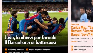 Einen Schritt weiter geht die Gazzetta, die Juve direkt ein paar Lösungsvorschläge für das Match gegen Barca auf den Weg gibt
