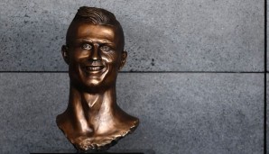 Nochmal im Detail: So ehrt Madeira seinen berühmtesten Sohn. Ja, das soll wirklich Cristiano Ronaldo sein