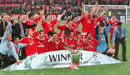 Platz 5: FC Bayern München wird 2001 Sieger des Weltpokals. Mit 22 nationalen Meistertiteln und Legenden wie Franz Beckenbauer und Gerd Müller ist Bayern zu Recht in dieser Liste