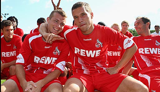 Platz 26: Daniel Brosinski und Lukas Podolski, die junge Garde des 1. FC Köln. Der Verein vom Rhein gewann 1964 die erste Bundesliga-Saison und viermal den DFB-Pokal