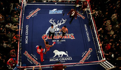Vor der neunten Runde dann das Aus: De La Hoyas Coach Nacho Beristrain wirft das Handtuch in den Ring