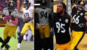 Pittsburgh Steelers: RB Le'Veon Bell, WR Markus Wheaton, LB Lawrence Timmons, LB Jarvis Jones, G David DeCastro