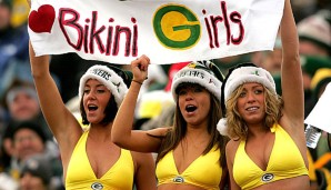 In Wisconsin werden Bikinis offenbar groß geschrieben: Die Packers-Fans rocken ihre Outfits jedenfalls regelmäßig