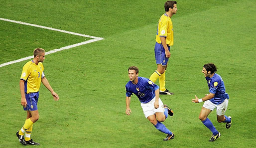 Bei der EM 2004 traf Cassano im Vorrundenspiel gegen Schweden