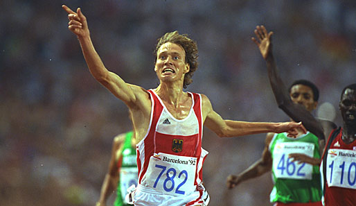Der Höhepunkt: Dieter Baumann holt 1992 Gold bei Olympia in Barcelona