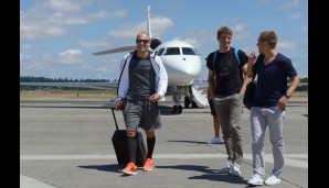 Die beiden Weltmeister und Arjen Robben scheinen sich gut erholt zu haben. Urlaub zu Ende? Egal!