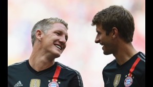 Sie hingegen gehören bei Bayern längst zum Inventar: Die frischgebackenen Weltmeister Bastian Schweinsteiger und Thomas Müller