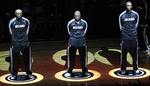 Großes Kino in Miami. Der Mega-Trade der laufenden Saison: LeBron James, Dwyane Wade und Chris Bosh spielen gemeinsam für die Heat