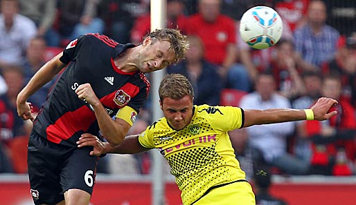Leverkusen-Kapitän Simon Rolfes zeigte eine engagierte Leistung und rechtfertigte damit seine Aufstellung
