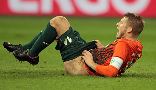 Auf dem Hosenboden gelandet: Trotz eigenem Treffer verliert Aaron Hunt und Werder Bremen auf Schalke