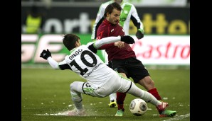 Wolfsburg versuchte sich zurück zu kämpfen und auch Edeltechniker Diego war sich für rustikale Zweikämpfe nicht zu schade