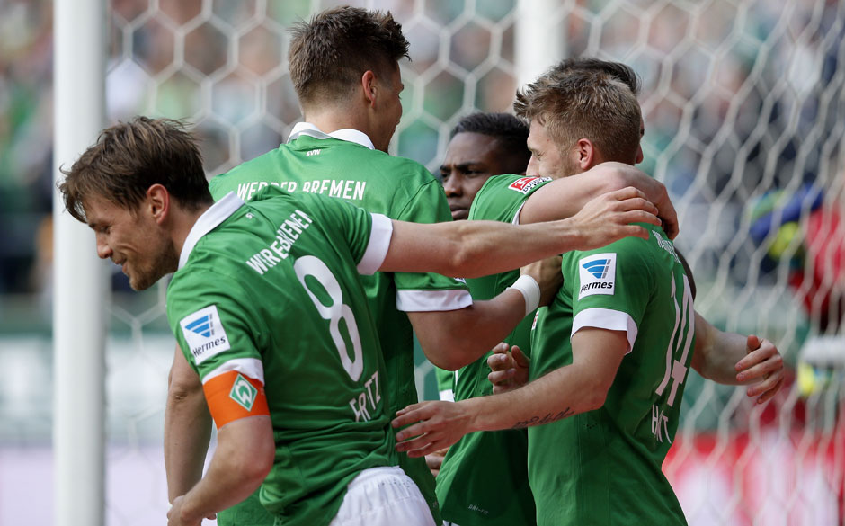 Typischer Fall von "ausgerechnet": Aaron Hunt trifft in seinem letzten Heimspiel für Werder zur Führung