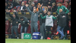 Skripnik kann sich bei seinem Debüt über den ersten Sieg für Bremen in dieser Saison freuen