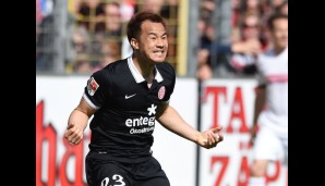 Shinji Okazaki darf in Freiburg seine Saisontreffer elf und zwölf bejubeln