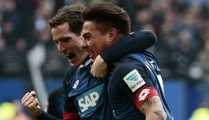 Hoffenheim gewinnt gegen den Hamburger SV und verschafft sich Luft im Abstiegskampf. Der Jubel ist dementsprechend groß