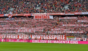 Kein Bock auf Montagsspiele: Die Bayernfans machten ihrem Ärger auf äußerst kreative Art Luft