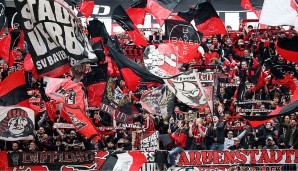 LEVERKUSEN - FRANKFURT 3:0: Die Fans von Bayern 04 wollen ihre Mannschaft von Beginn an zum Sieg peitschen