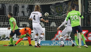Daniel Caliguri traf für Wolfsburg zur verdienten Halbzeitführung