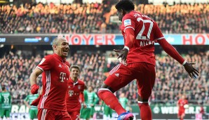 Und schnell waren die Weichen auf Sieg gestellt: Robben und Alaba bringen die Münchner in Führung