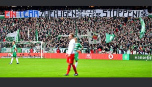 SV WERDER BREMEN - RB LEIPZIG: Auch die Werder-Fans hatten RB Leipzig etwas zu sagen
