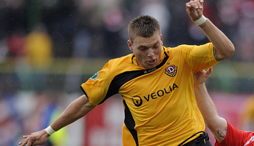 Schaffte mit Dynamo Dresden noch den Aufstieg in die 2. Liga: In der kommenden Saison geht Alexander Esswein für den Club auf Torejagd