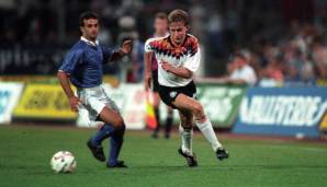 21. Juni 1995 (Freundschaftsspiel in Zürich): Der bislang letzte deutsche Erfolg der deutschen Nationalmannschaft in einem Länderspiel gegen Italien liegt schon über 20 Jahre zurück. Jörg Heinrich und Co. siegten 2:0.