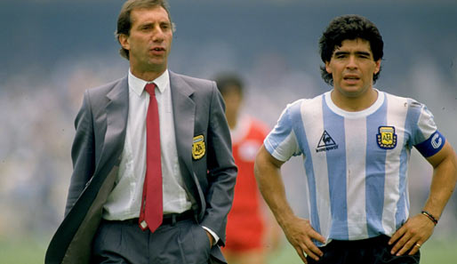 Carlos Bilardo und sein Spielmacher Diego Maradona auf dem Weg zum WM-Titel 1986
