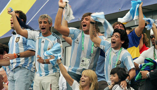 Zur WM 2006 kam Maradona als Edelfan der Albiceleste...